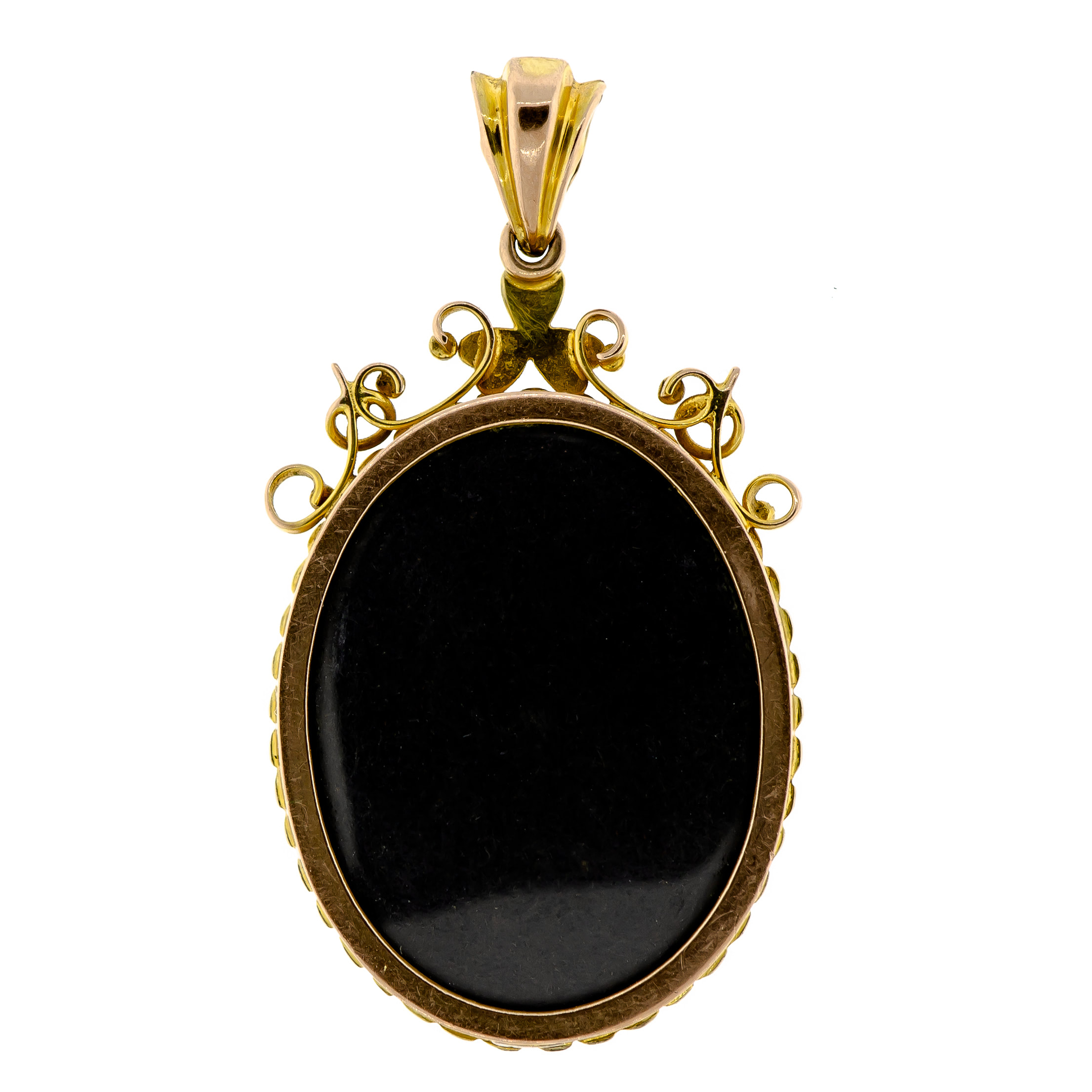 Turn-of-the-Century Antique Enamel and Pearl Miniature Locket